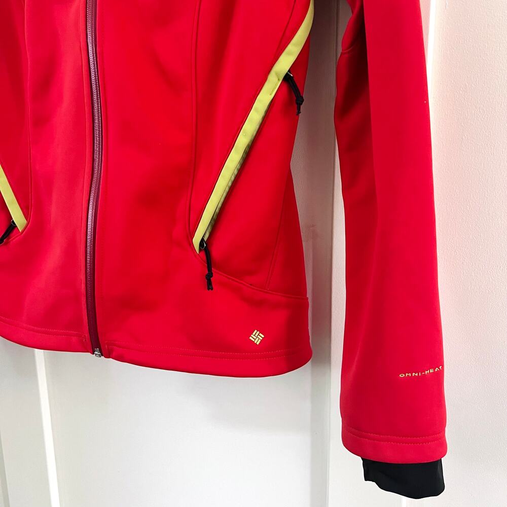 Columbia Omniheat Titanium Red Hooded Zip Jacket Women's Medium - Picture 3 of 6